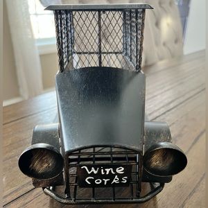 Rustic Metal Truck Wine Cork Holder, Wine Lover Gift, Home Bar Decor